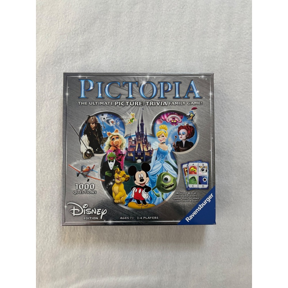 Ravensburger Disney Pictopia Ultimate Picture Trivia Family Board Game 1000 Qs